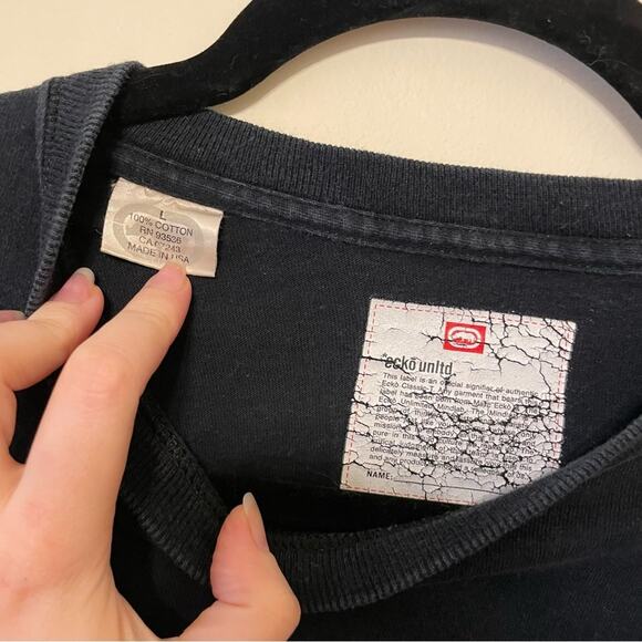 Y2K Vintage Ecko Unltd. L black white short sleeve t-shirt The Punisher Marvel - Picture 4 of 7